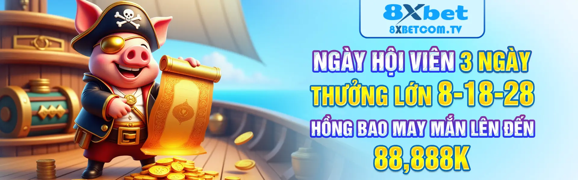 8xbet thưởng hồng bao may mắn lên đến 8888k