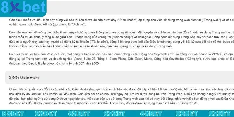 Điều khoản điều kiện và ý nghĩa trong hoạt động nhà cái